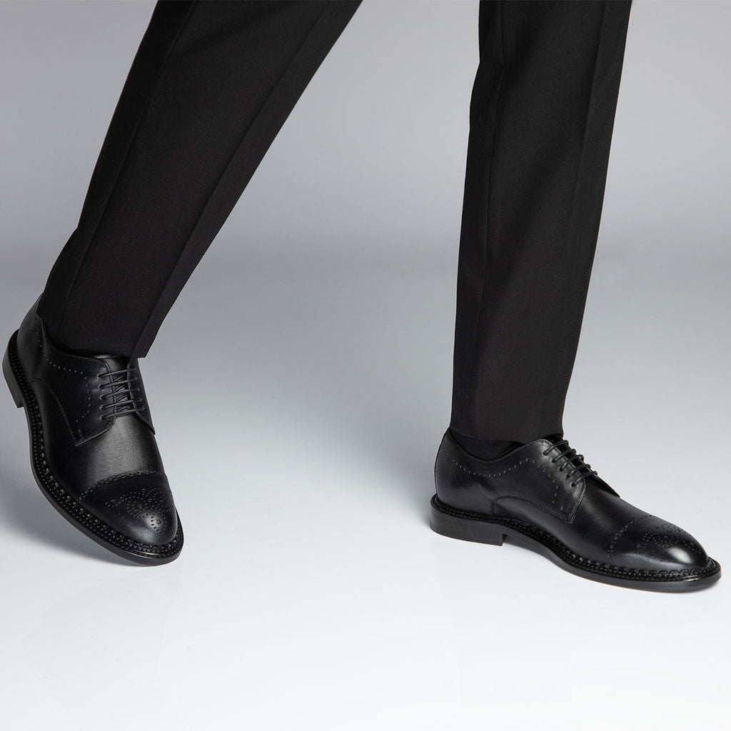 Pantofi Eleganti Barbati 7027 Vitello Negru
