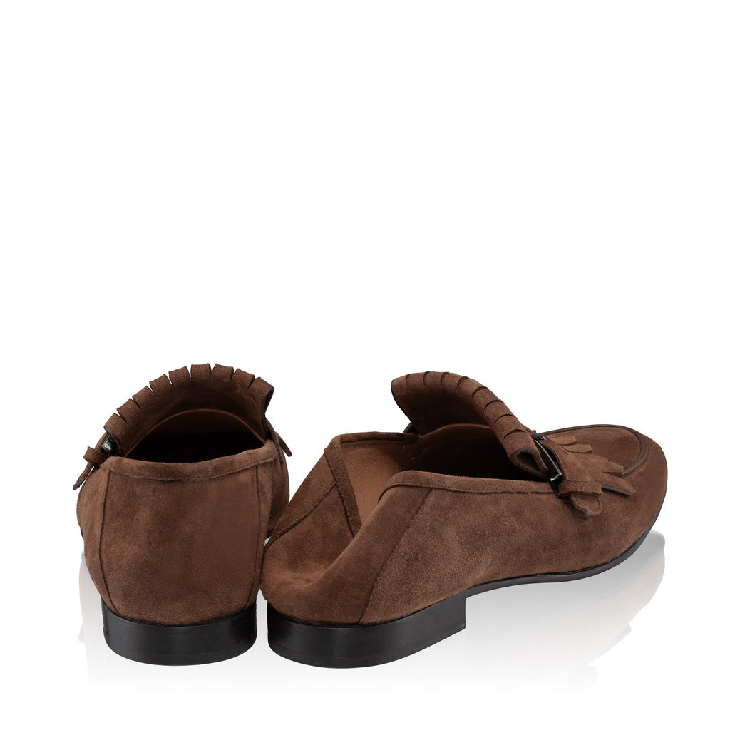Pantofi Eleganti Barbati 7357 Camoscio Maro