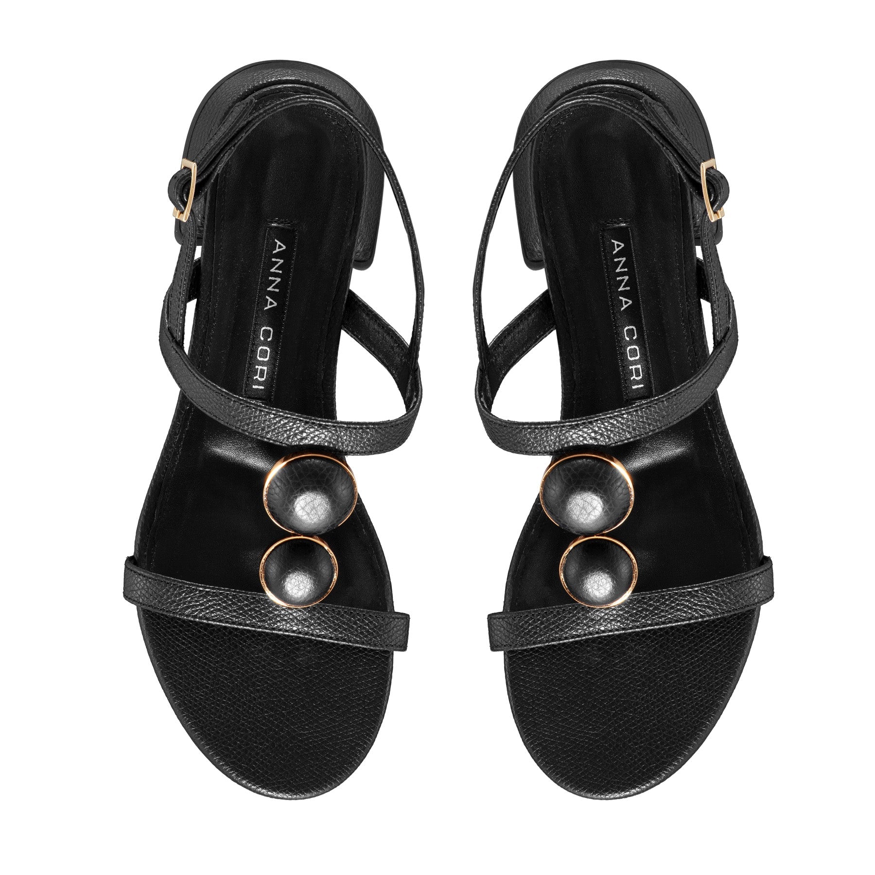 Sandale Dama 5951 Vitello Stamp Negru