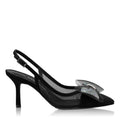 Pantofi Decupati Dama 8080 Camoscio+Rete Negru