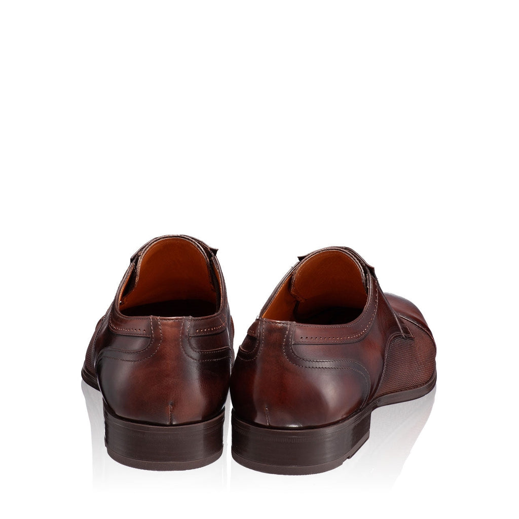 Pantofi Eleganti Barbati 6858 Vitello Foro Maro